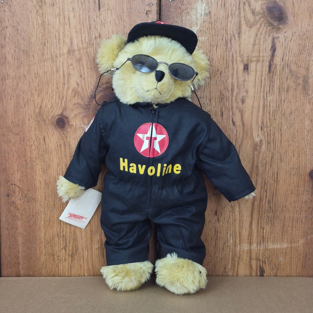 Monkey Island Bears Havoline Texaco Racing Teddy Bear Sally Morrison Stringer - Picture 1 of 8